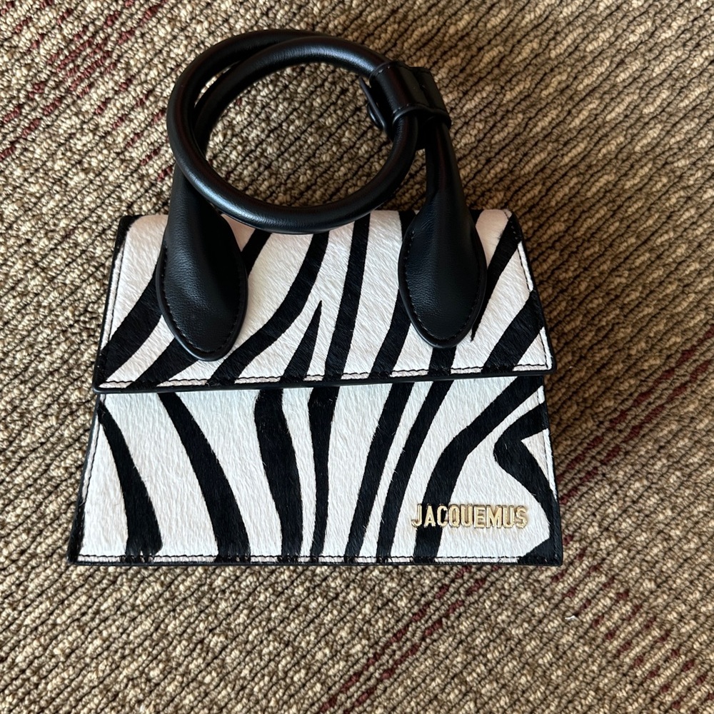 Jacquemus Black and White Zebra Mini Bag